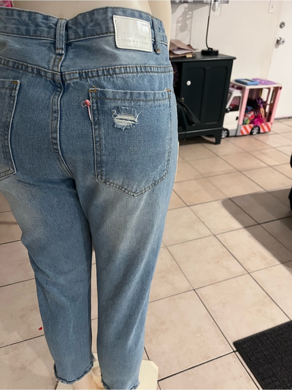 Light Blue Women's High-Rise Straight Jeans